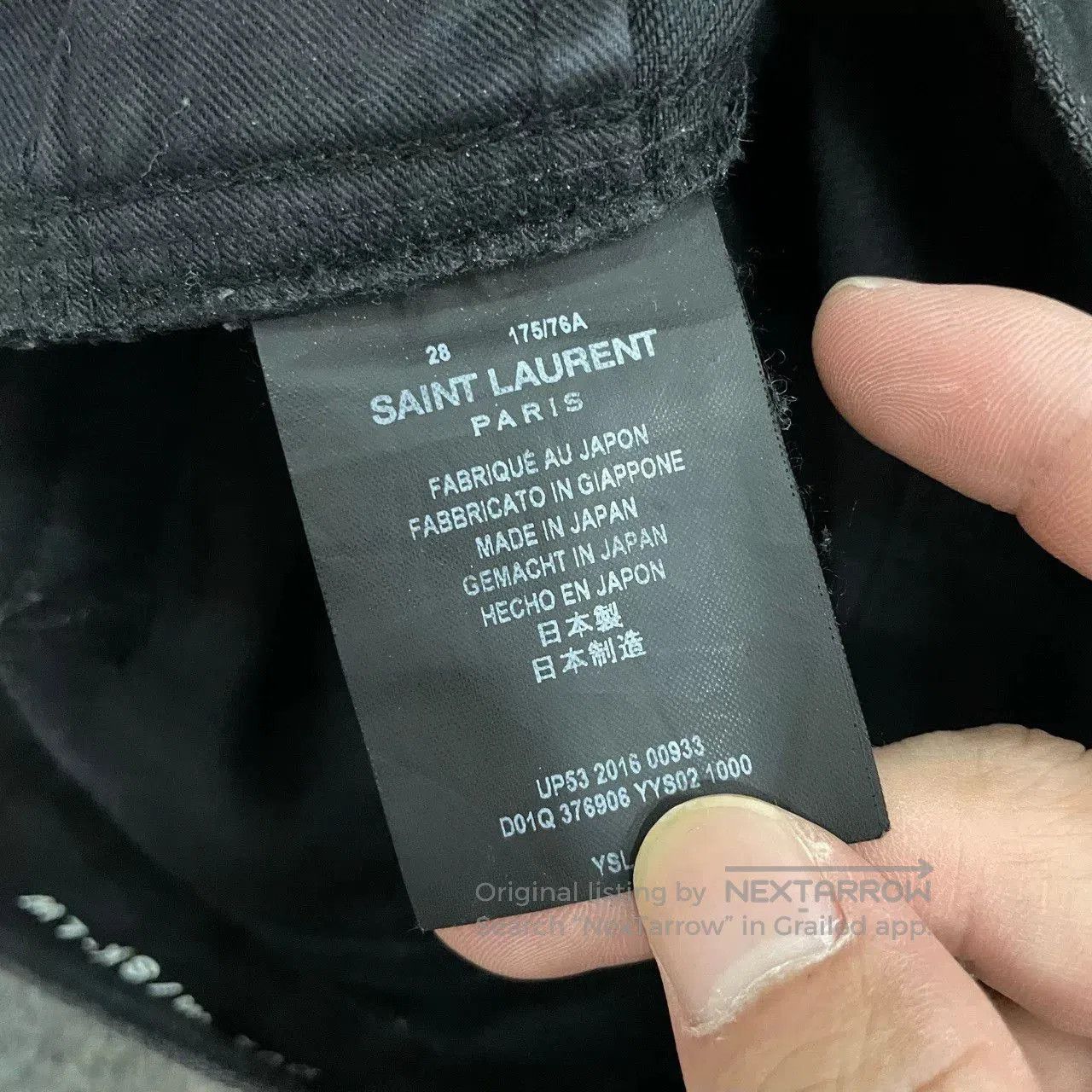 Saint Laurent Paris Saint Laurent Black Denim Pants Size 28. Size US 28 / EU 44 - 4 Thumbnail