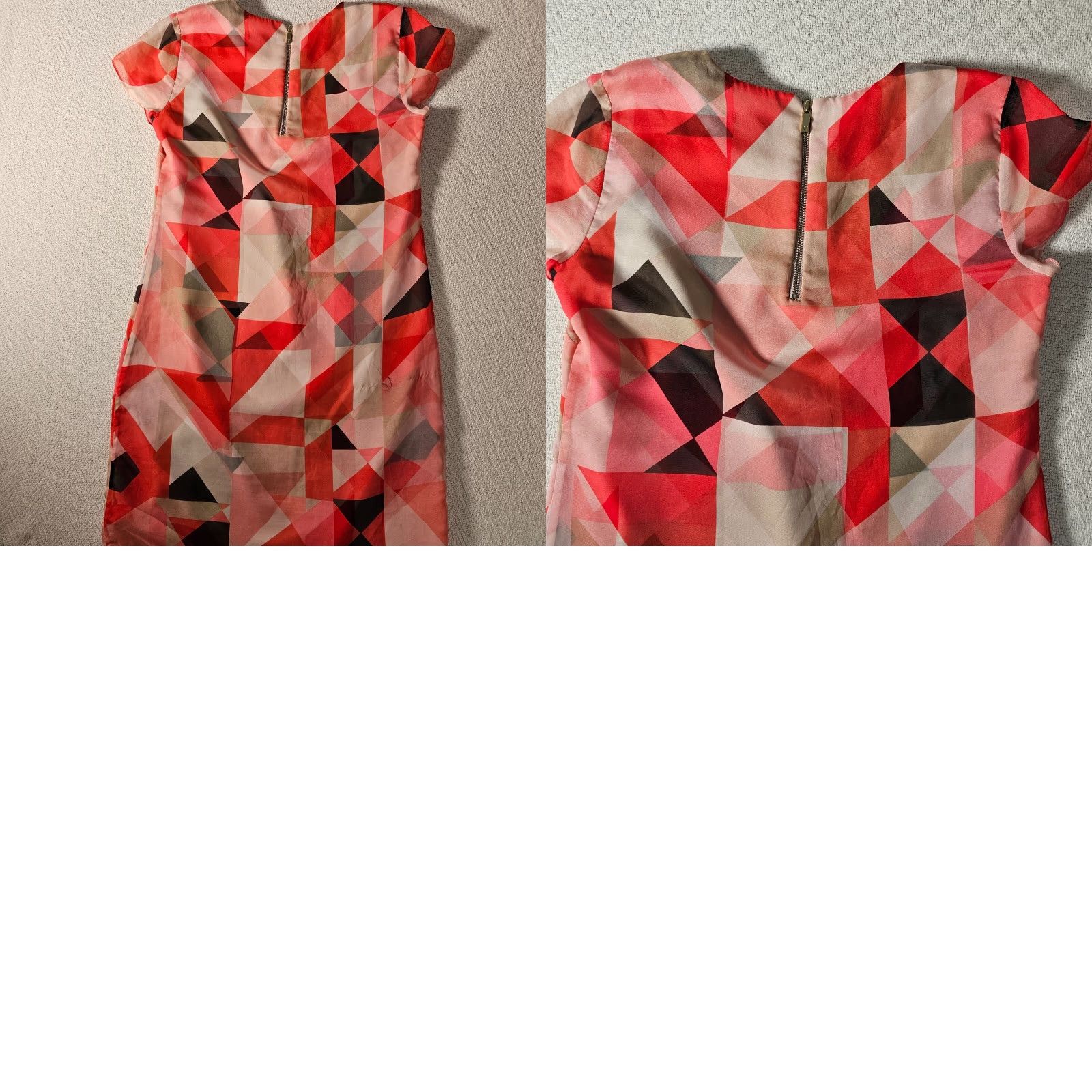 Vince Camuto Vince Camuto Dress Womens 2P Chiffon Above Knee Allover Print Shift Size 26" / US 2 / IT 38 - 8 Thumbnail