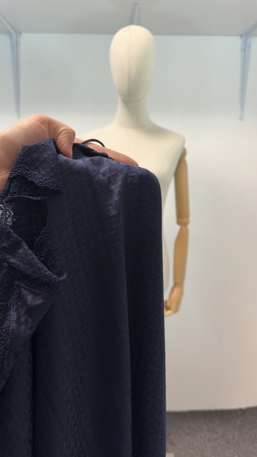 Zadig & Voltaire Zadig & Voltaire Risty Navy Blue Silk Dress Lace Trim Size XS / US 0-2 / IT 36-38 - 10 Thumbnail