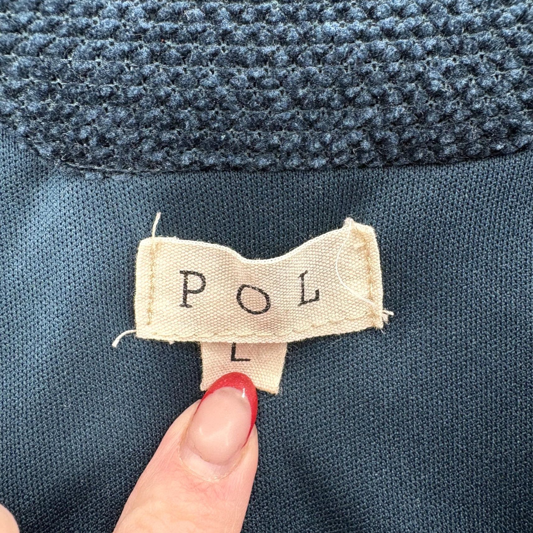 Vintage POL Fleece Jacket Womens L Blue Full Zip Collared Pocket Boho Oversized Size L / US 10 / IT 46 - 4 Thumbnail