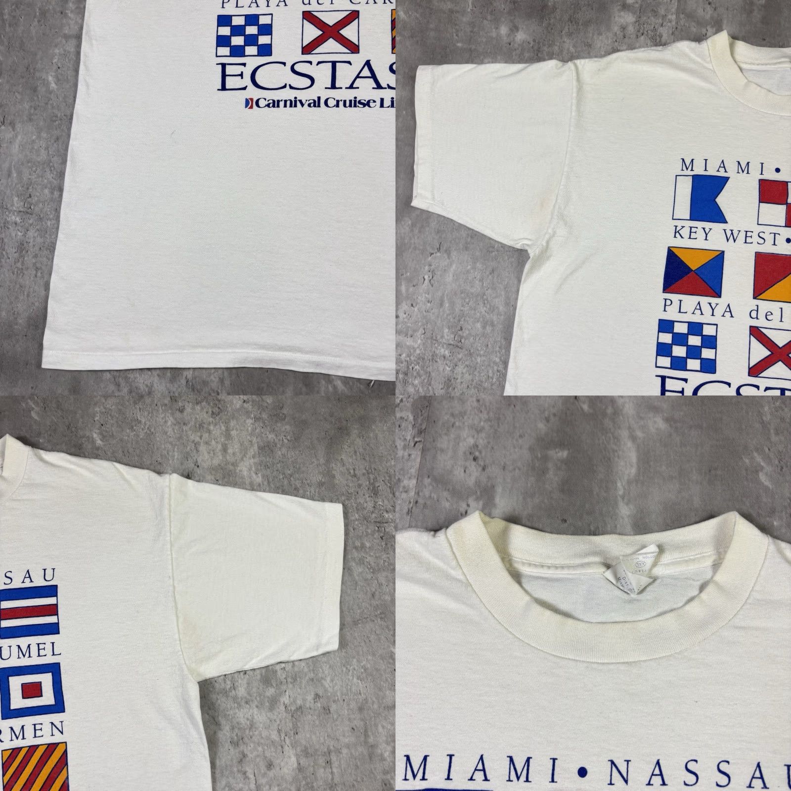 Vintage VINTAGE Carnival Cruise Promo T Shirt Signle Stitch 90s 2XL White Cotton Graphic Print Stitch Mens Shirts Art 101 Dalmatians Buddys Outfit Size US XXL / EU 58 / 5 - 8 Thumbnail