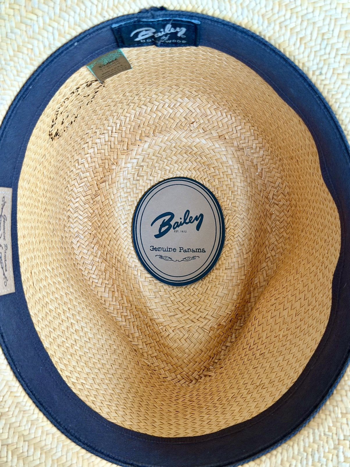 Bailey Hats Bailey of Hollywood Genuine Panama Straw Fedora Hat - XL Size ONE SIZE - 5 Thumbnail