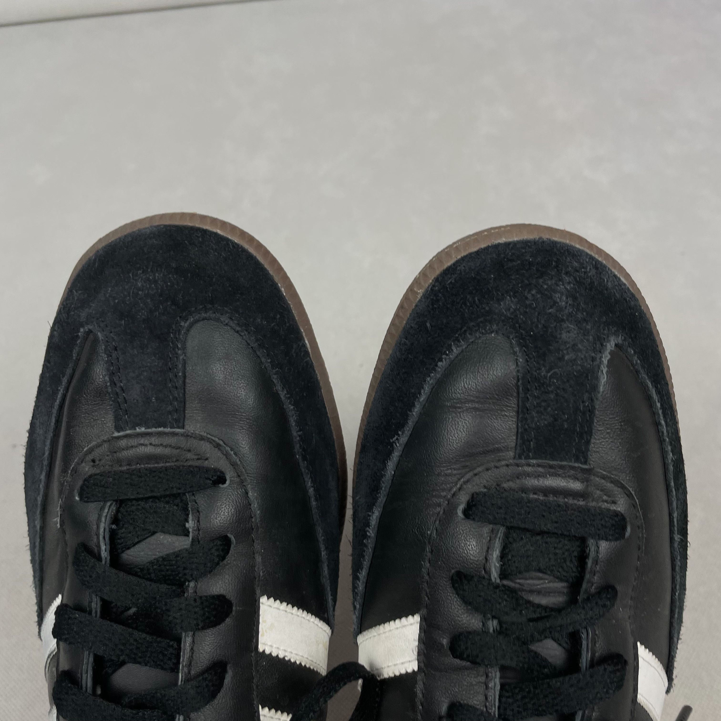 Adidas Adidas Samba 019000 Men Black White Leather Sneaker Shoes 12 Size US 12 / EU 45 - 5 Thumbnail