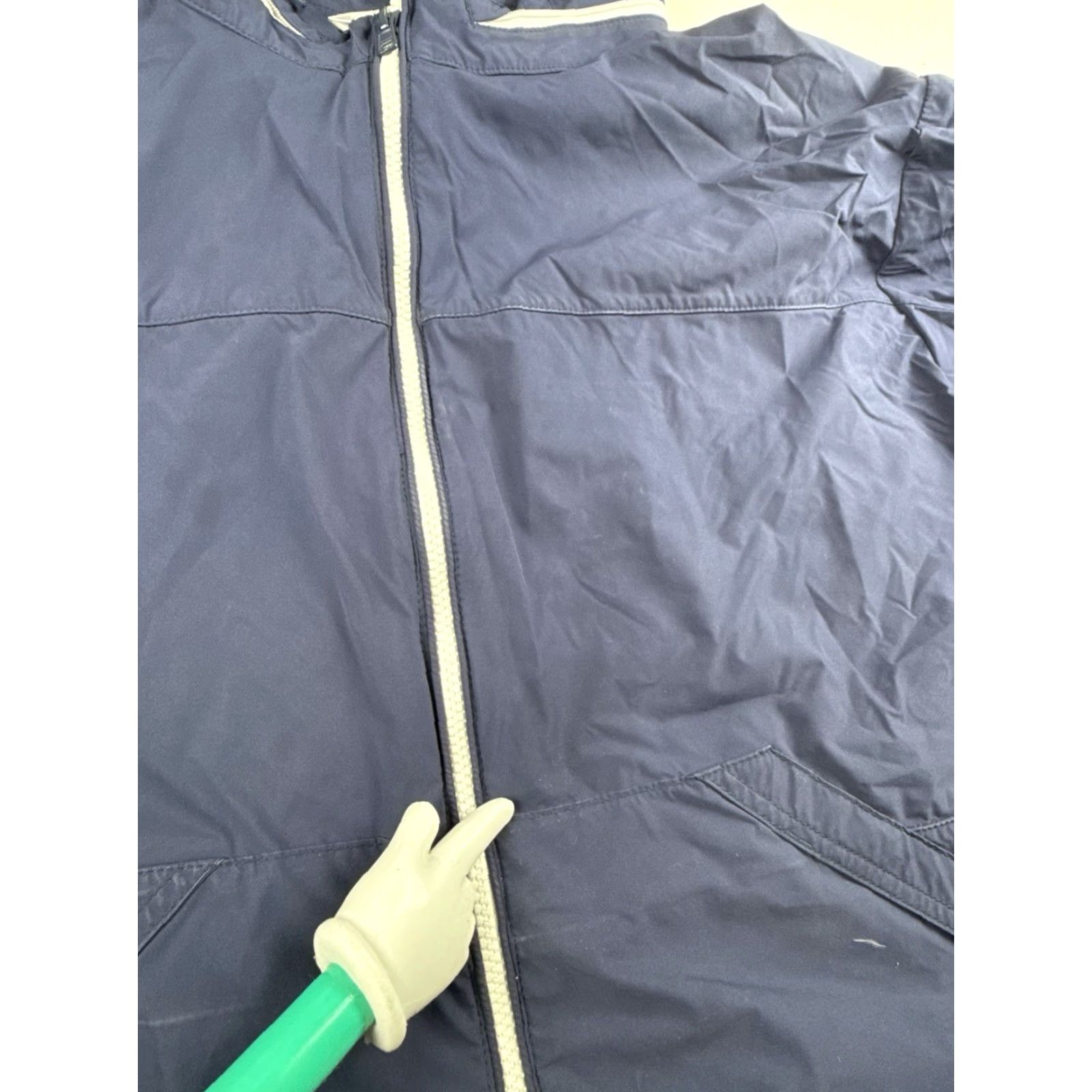 Peter Millar Peter Millar Windbreaker Jacket Men's XL Blue Hooded Zip Long Sleeve Casual Outdoor Fall Winter Golf Hiking Walking Regular Full Zip Size US XL / EU 56 / 4 - 3 Thumbnail