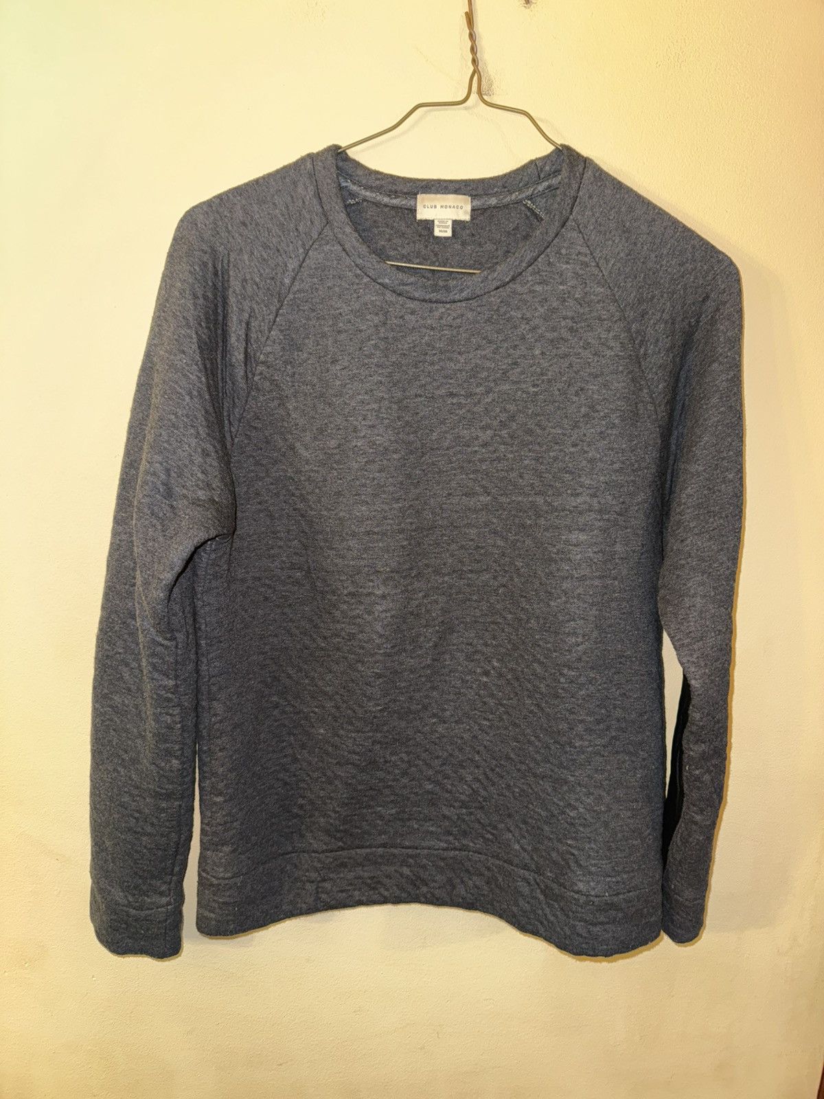 Club Monaco Club Monaco Men’s Grey Sweatshirt with Leather Patches, Med Size US M / EU 48-50 / 2 - 1 Thumbnail