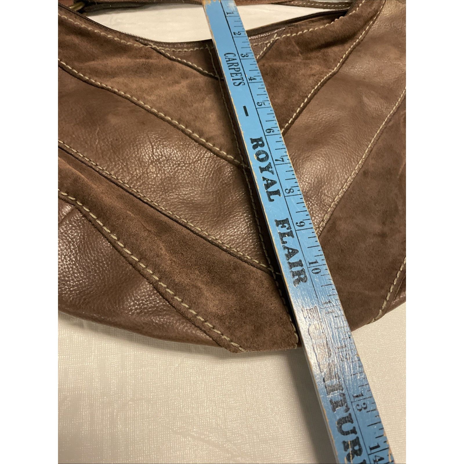 Fossil Fossil Vintage Brown Patchwork Leather Suede Shoulder Bag Size ONE SIZE - 16 Thumbnail
