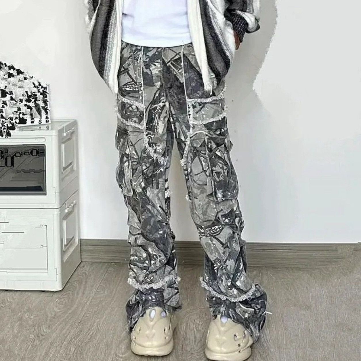Japanese Brand Flared Camo Jeans Cargo Pants Size US 30 / EU 46 - 3 Thumbnail