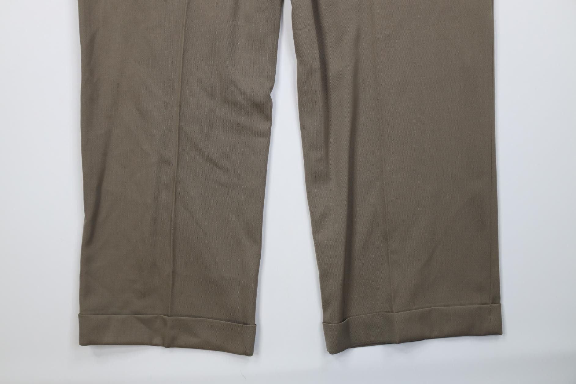 Brooks Brothers Vintage 90s Y2K Brooks Brothers Wide Leg Chino Pants Brown Size US 34 / EU 50 - 12 Thumbnail