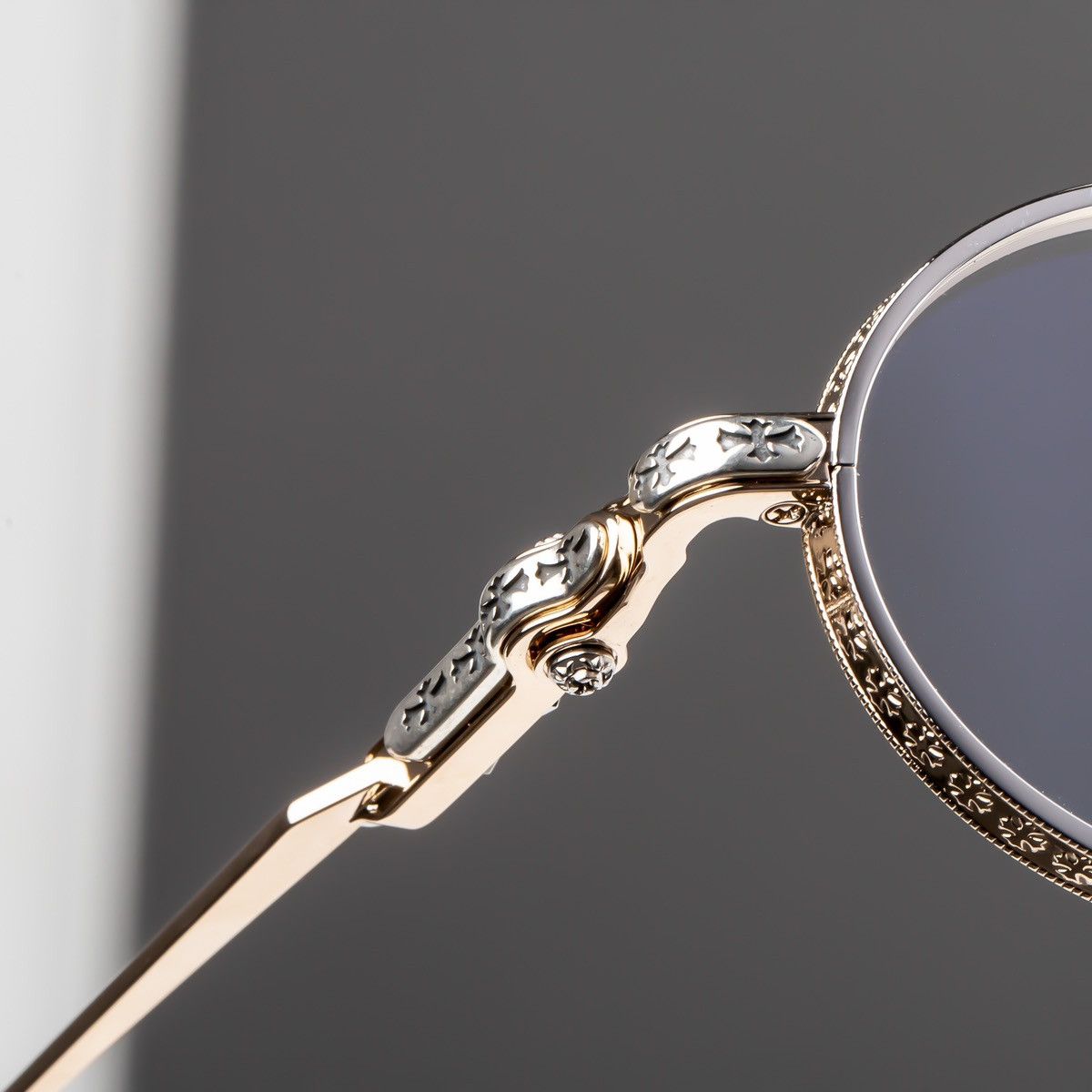 Chrome Hearts CHROME HEARTS HONEY DIPPED ANTIQUE GOLD GLASSES Size ONE SIZE - 2 Thumbnail