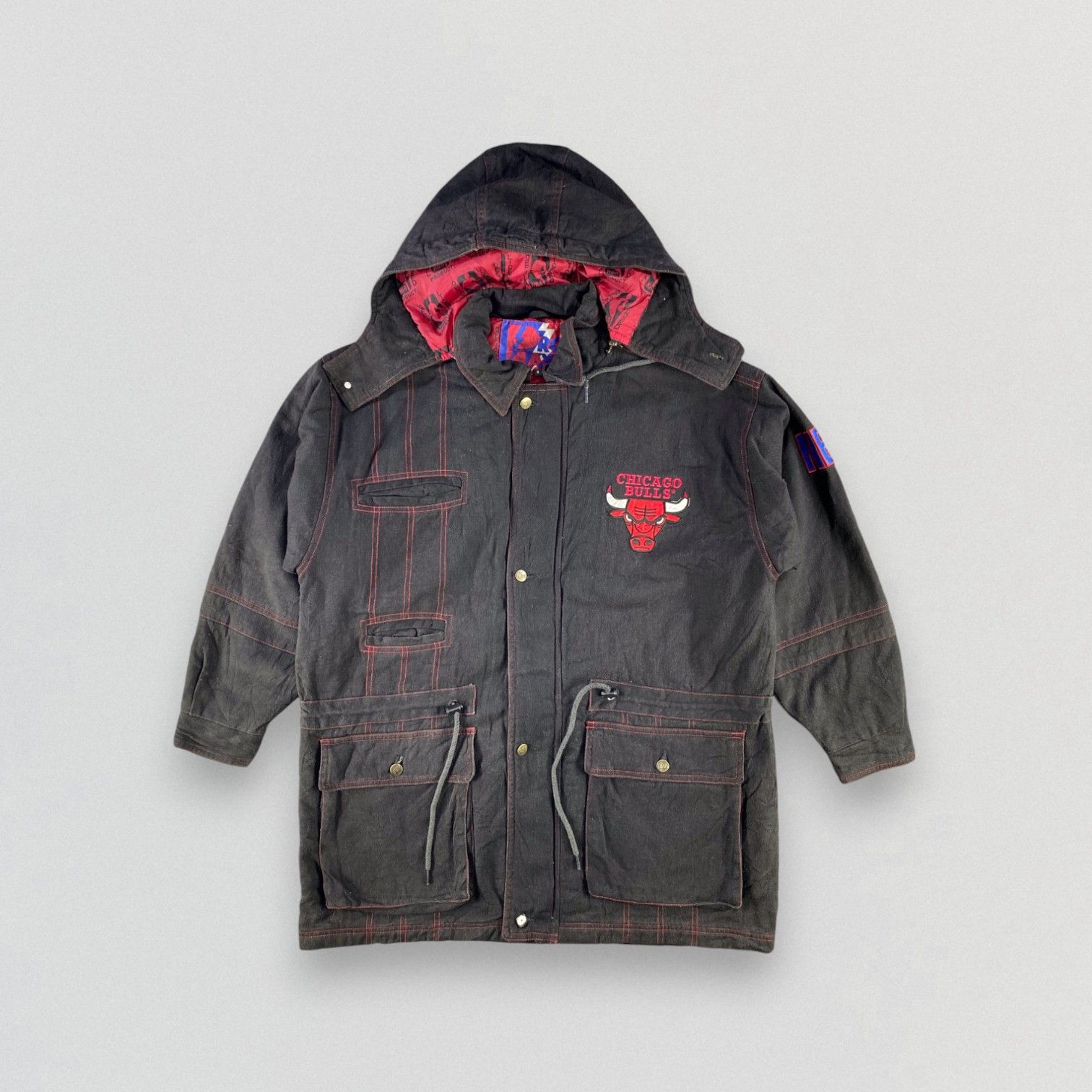 NBA Vintage Chicago Bulls Parka Hooded Jacket Size US M / EU 48-50 / 2 - 1 Thumbnail