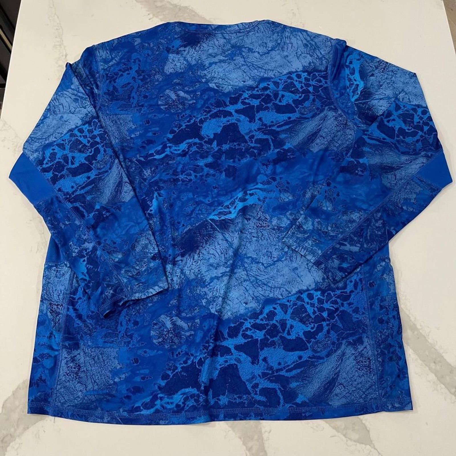 Realtree REALTREE FISHING Blue Marbled Wave Long Sleeve Men's 2XL Size US XXL / EU 58 / 5 - 4 Thumbnail