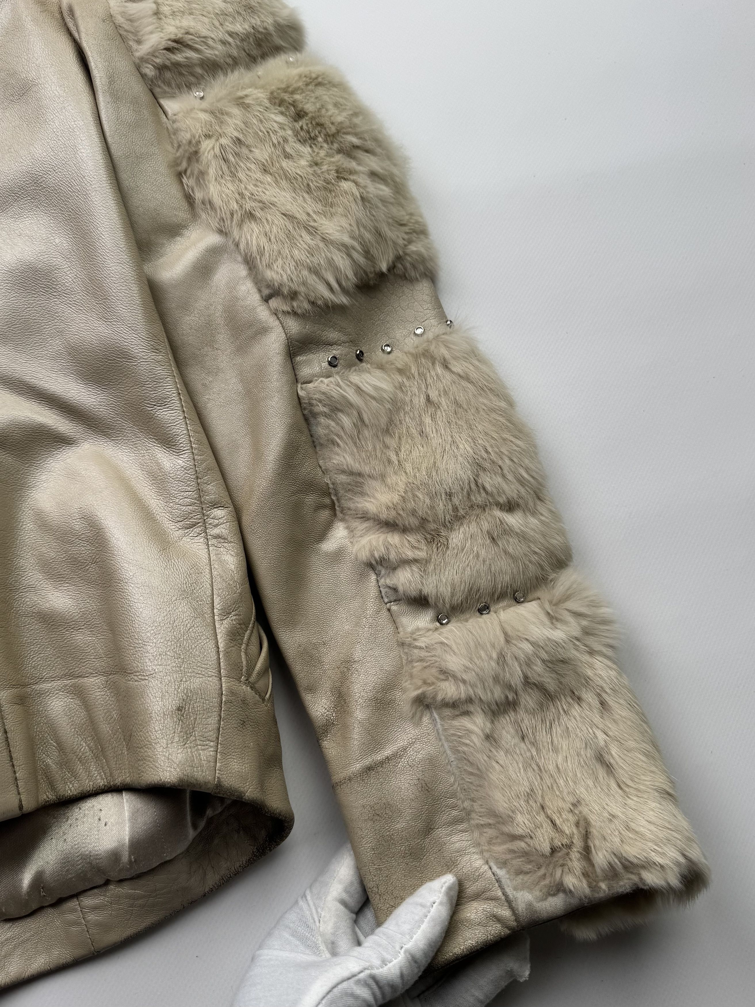 Vintage Vintage Real Fur/Leather Cropped Jacket B562(V355)E2 Size S / US 4 / IT 40 - 22 Thumbnail
