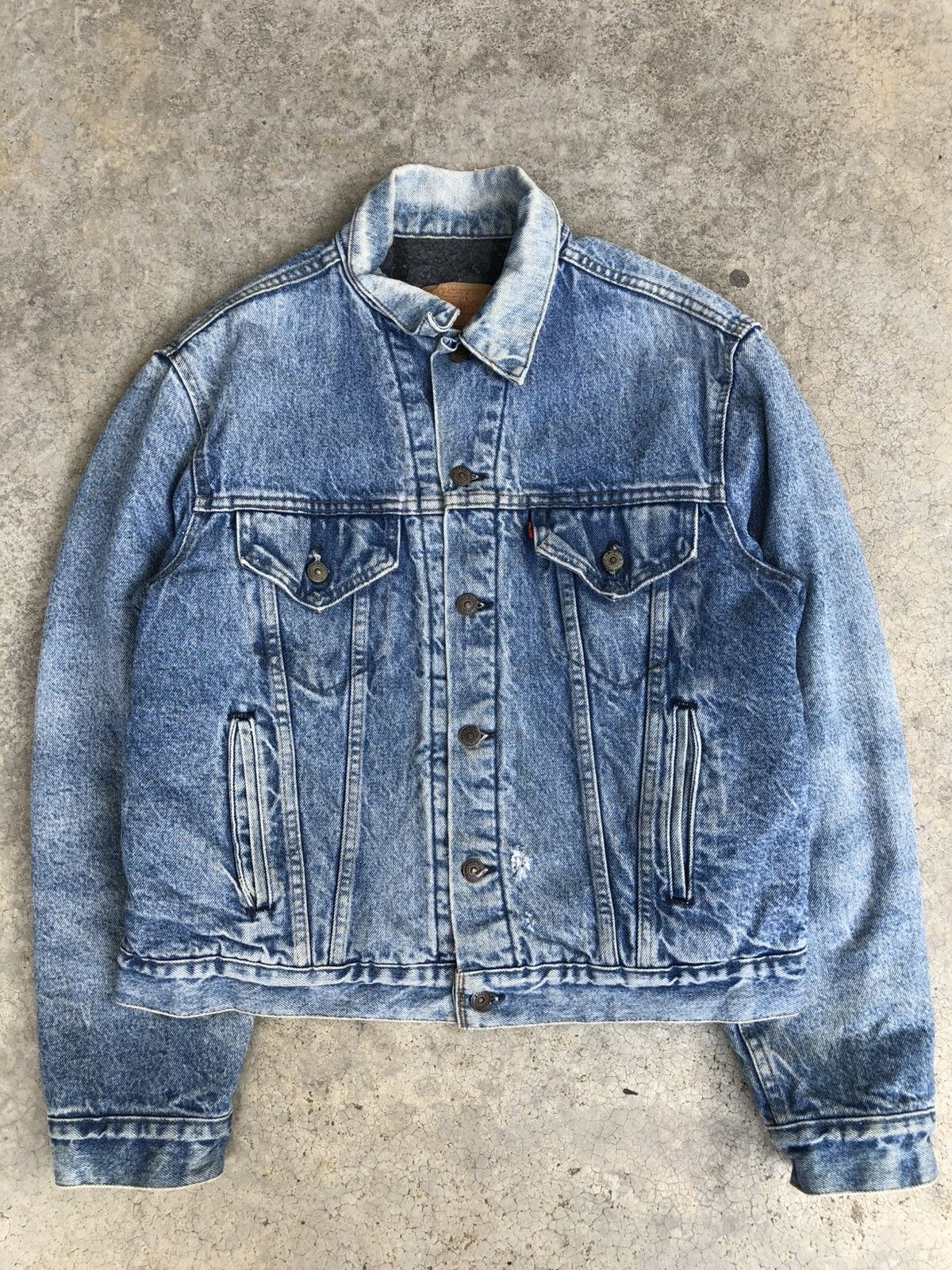 Levi's Vintage 80s 70s Levi’s Blanket Lined Denim Jacket Distressed Size US L / EU 52-54 / 3 - 3 Thumbnail