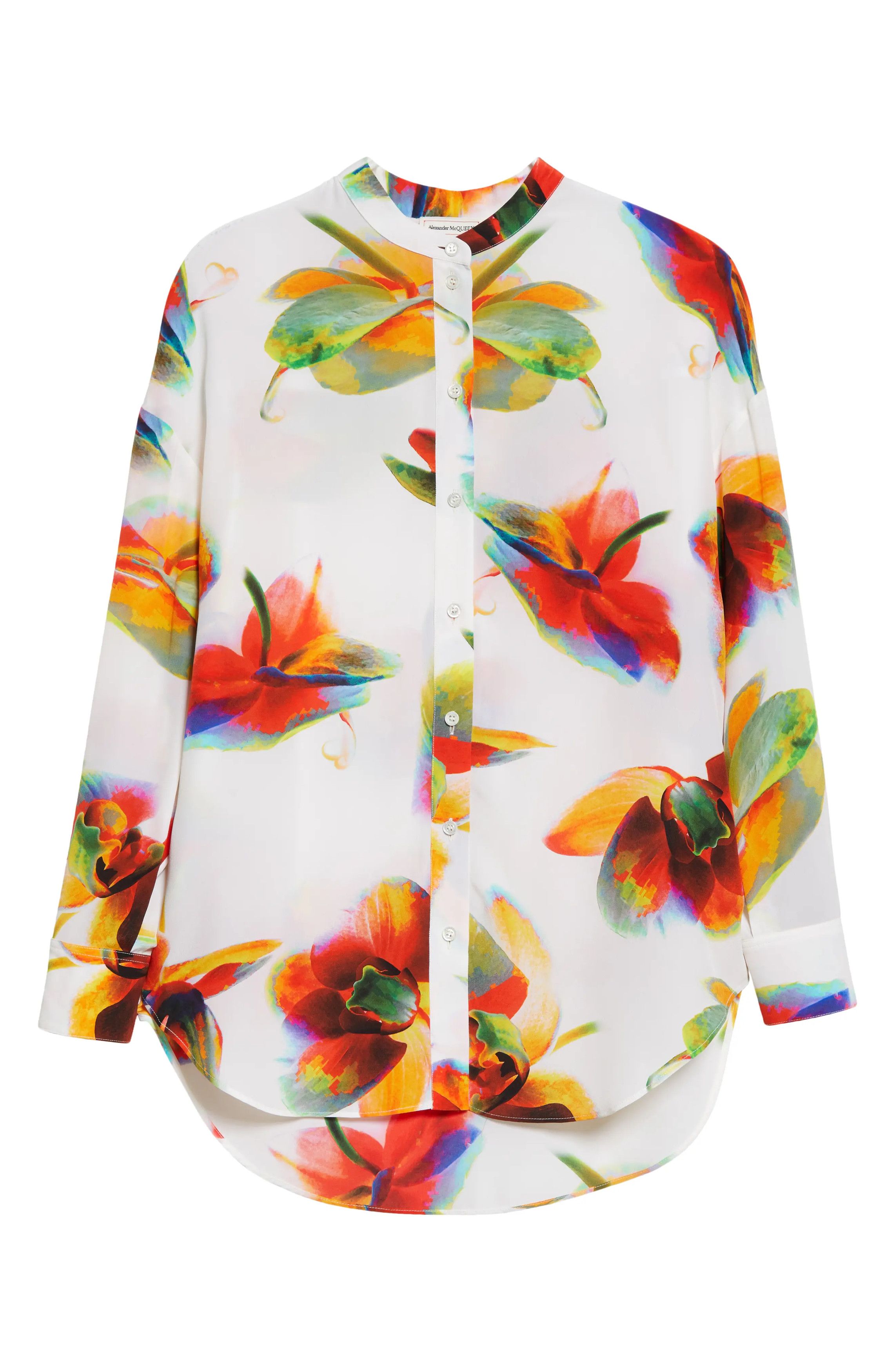 Alexander McQueen o1y0325 Floral Shirt in Multicolor Size S / US 4 / IT 40 - 1 Thumbnail