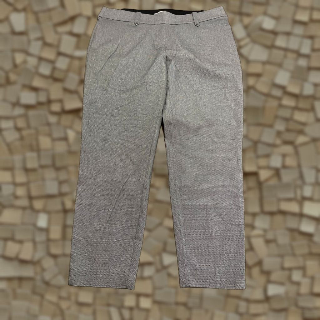 Vintage Maurices Pants Women's 18W Gray Dress Pants Flat Front Casual Regular Straight 27.5in Inseam Womens Size 40" / US 18 - 1 Thumbnail