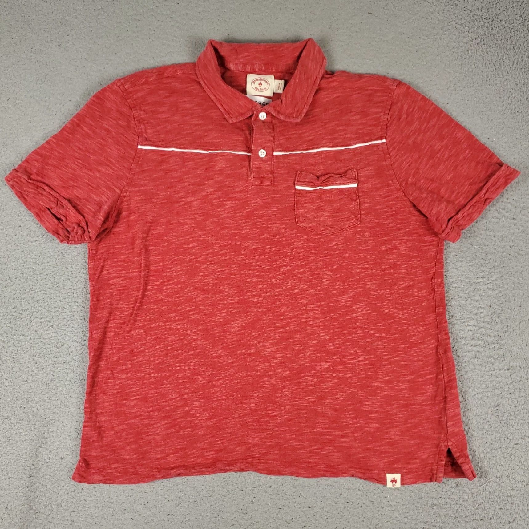 Brooks Brothers Brooks Brothers Polo Shirt Mens Large Red Solid Short Sleeve Casual Activewear Size US L / EU 52-54 / 3 - 2 Thumbnail