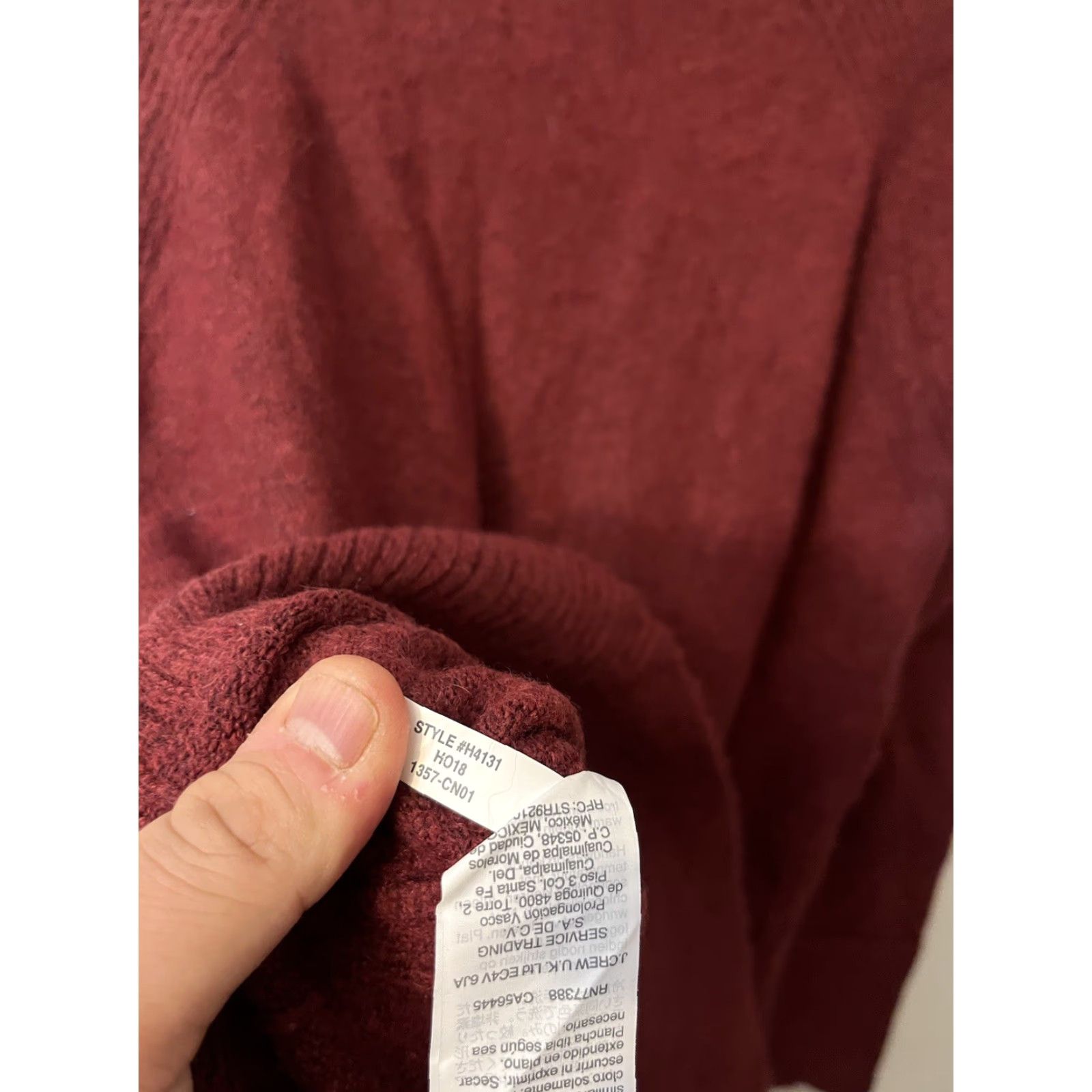 J.Crew J.CREW Turtleneck Sweater Women XS Red Maroon Side Slits H4131 Pullover Sweater Vintage/90s (if applicable) Mens Womens Size XS / US 0-2 / IT 36-38 - 4 Thumbnail