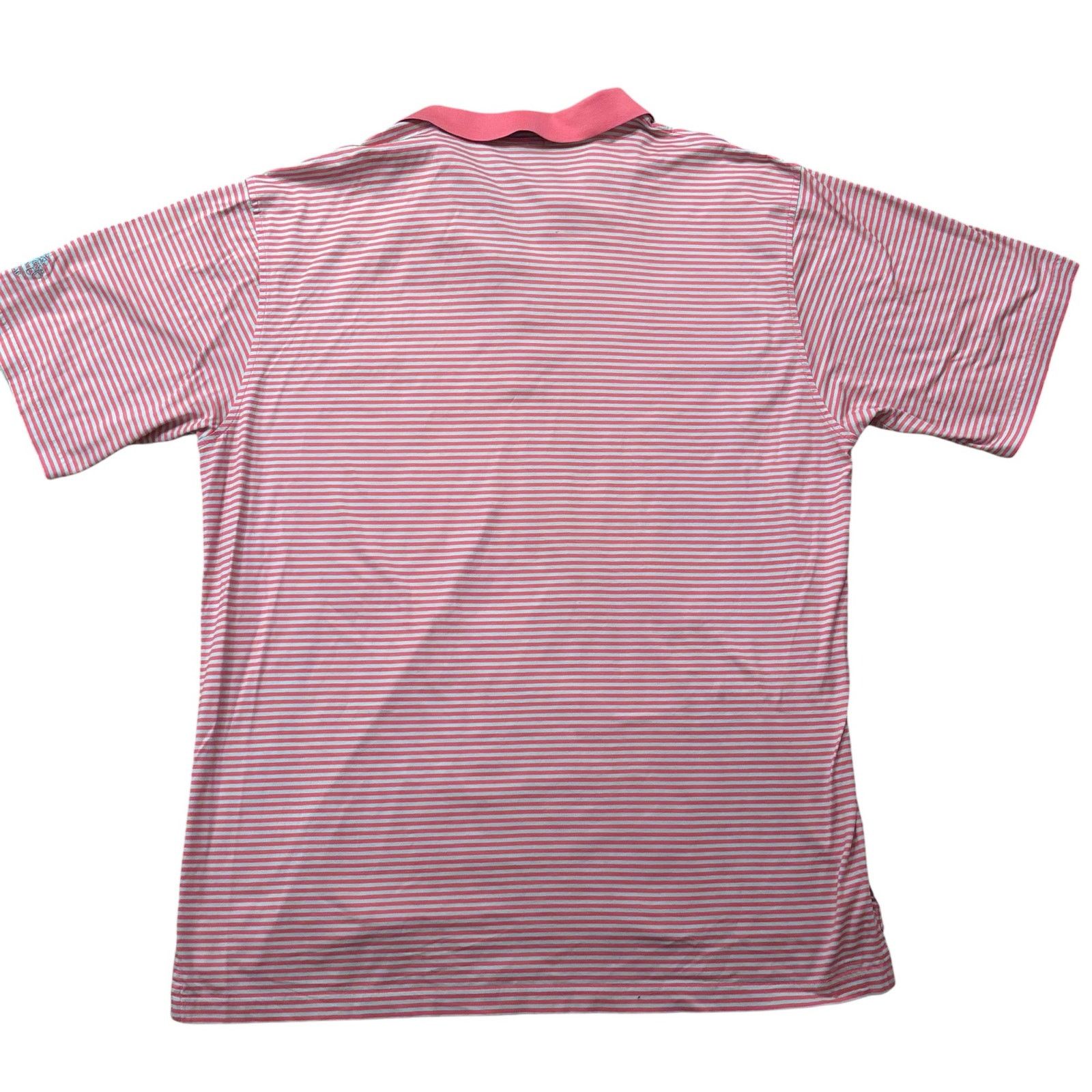 Peter Millar Vintage Peter Millar Pink Gray Cotton Striped Polo XL* Size US XL / EU 56 / 4 - 4 Thumbnail