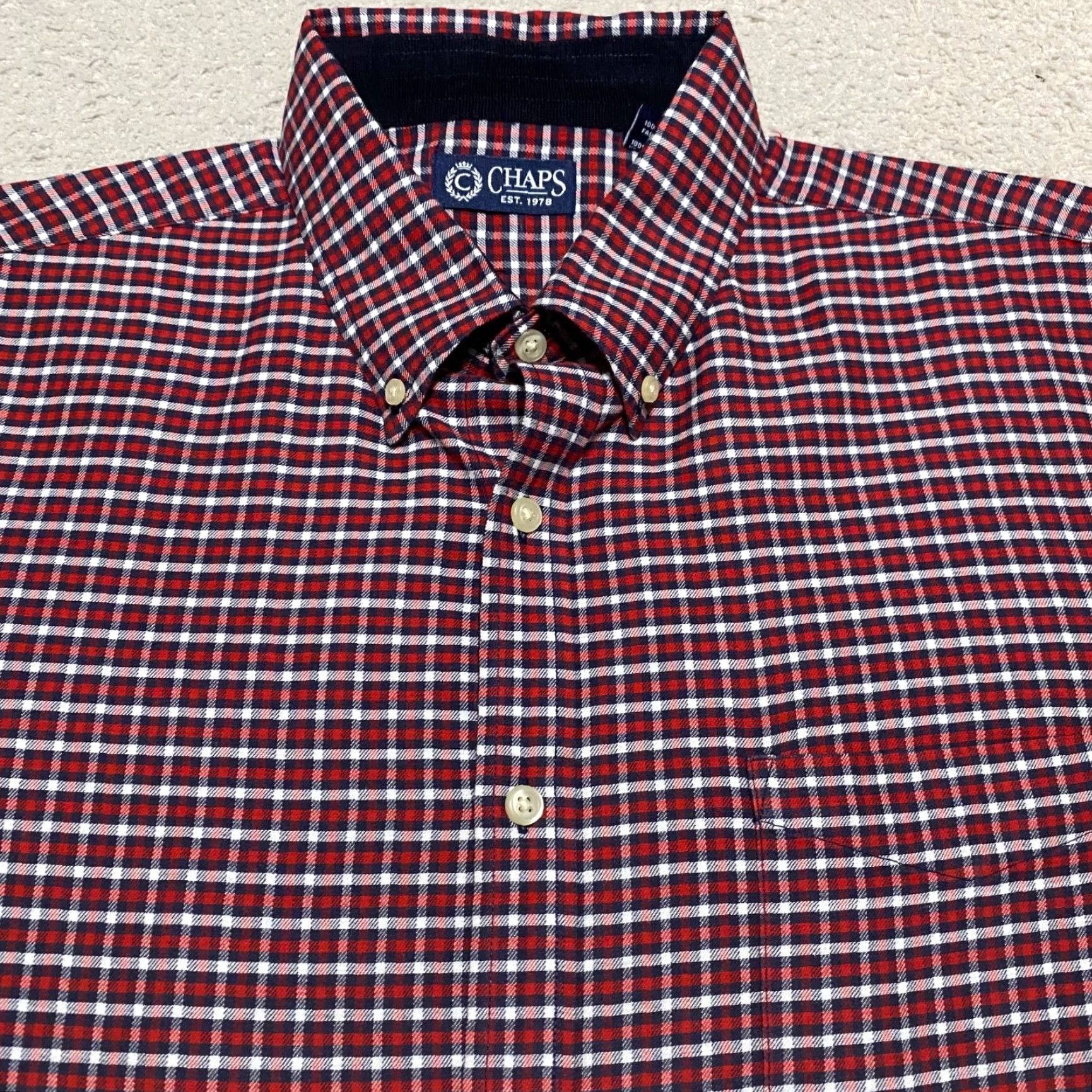 Chaps Chaps Mens Large Shirt Multicolor Plaid Long Sleeve Button-Down Size US L / EU 52-54 / 3 - 3 Thumbnail