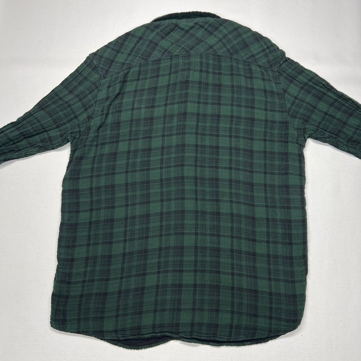 Nautica Nautica Jeans Co Flannel Shirt Green Button Plaid Pockets Size US L / EU 52-54 / 3 - 12 Thumbnail