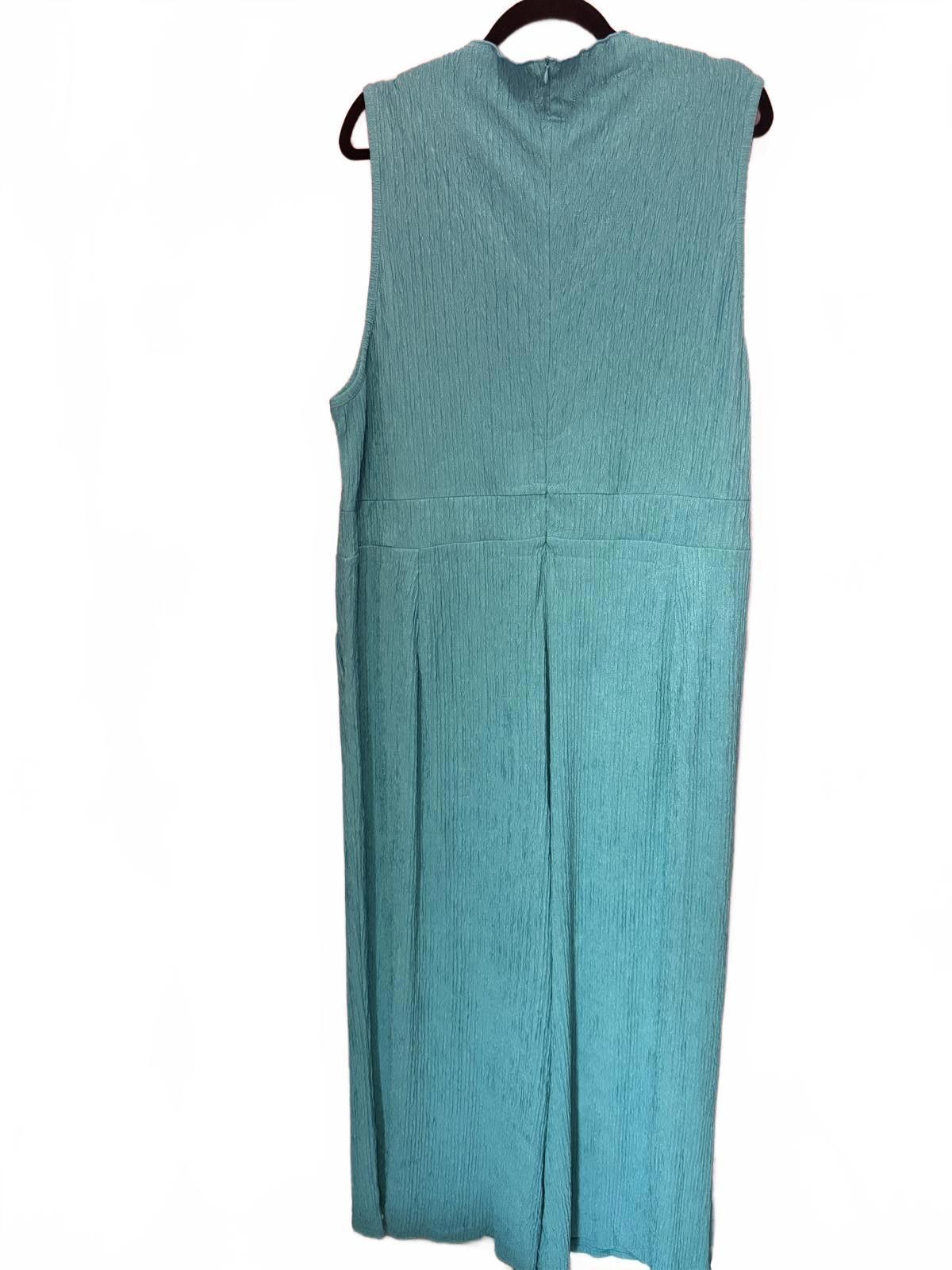 Designer Stylish Blue Wide-Leg Jumpsuit - Perfect for Every Occasion Size 42" / US 20 - 3 Thumbnail