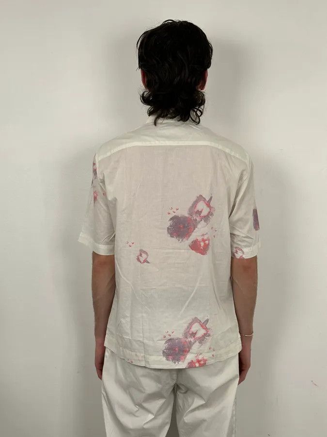 Marithe + Francois Girbaud Marithé + François Girbaud White Strawberry Pattern Short-Sleeve Shirt Size US M / EU 48-50 / 2 - 3 Thumbnail
