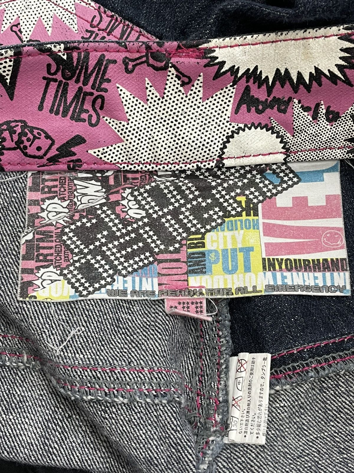 Hysteric Glamour Vintage 1990s Japan Designer Deugro Art Fancy Short Denim Size US 30 / EU 46 - 14 Thumbnail