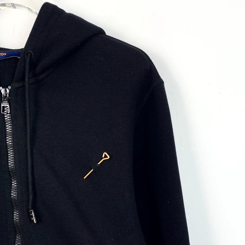 Louis Vuitton Louis Vuitton Black pin cotton hooded drawstring zip hoodi Size US M / EU 48-50 / 2 - 3 Thumbnail
