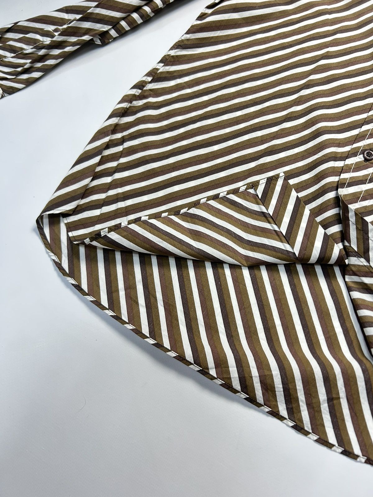 Prada Prada Casual Striped Shirt Button Up Size US L / EU 52-54 / 3 - 8 Thumbnail