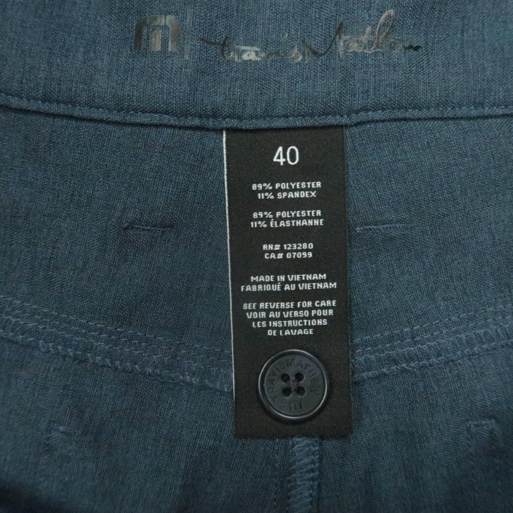 TravisMathew Travis Mathew Pants Mens 40x32 Blue Open To Close 2.0 Chino Trouser 5 Pocket Size US 40 / EU 56 - 4 Thumbnail
