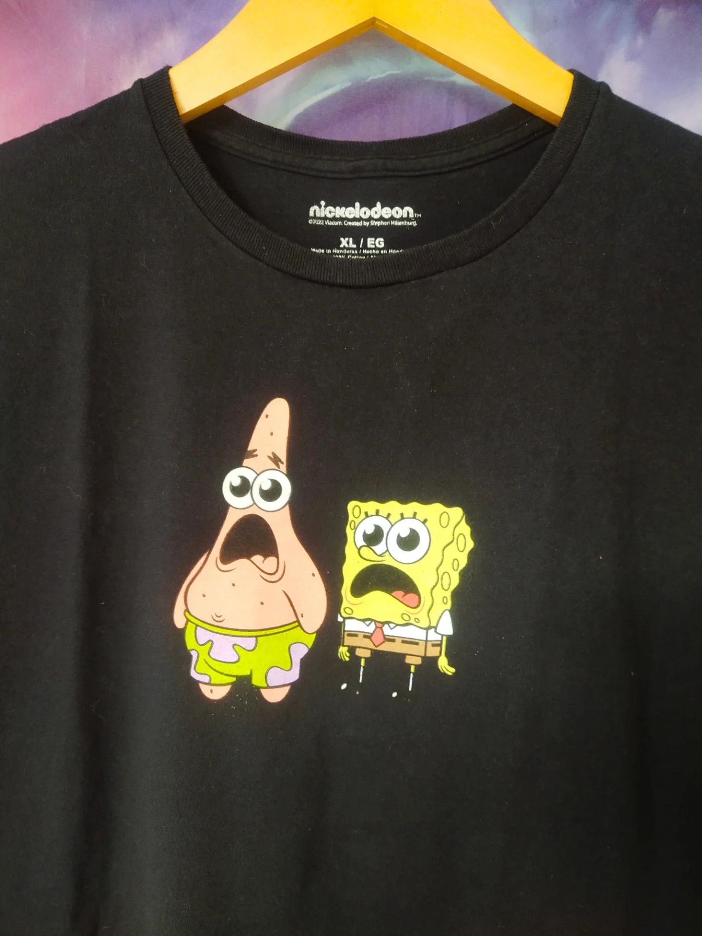 Nickelodeon SpongeBob SquarePants Moments Graphic Black Cartoon Tee Size US XL / EU 56 / 4 - 4 Thumbnail