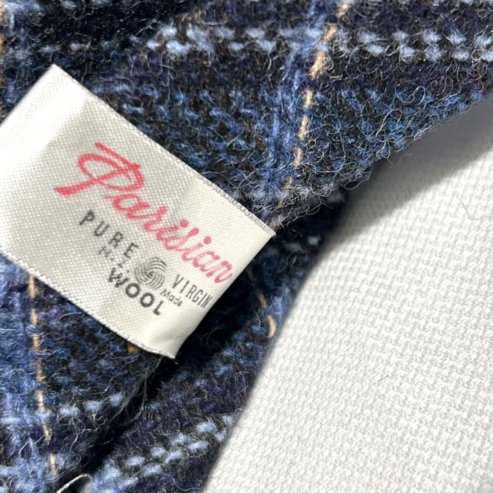 Vintage VINTAGE Parisian Men's Silk Necktie Blue Woven Checkered Preppy Academia Tie 55 Inch 4 Inch WomensMens Size ONE SIZE - 5 Thumbnail