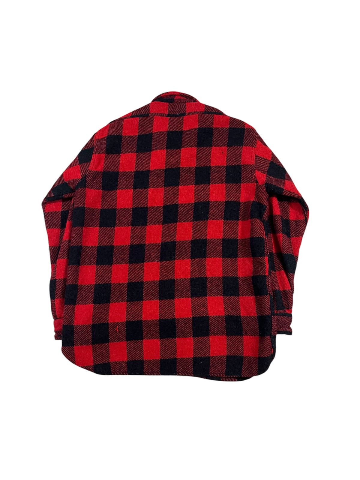 Vintage Vintage 50s Wool Buffalo Plaid Flannel Shirt Jacket Red Size US S / EU 44-46 / 1 - 2 Thumbnail