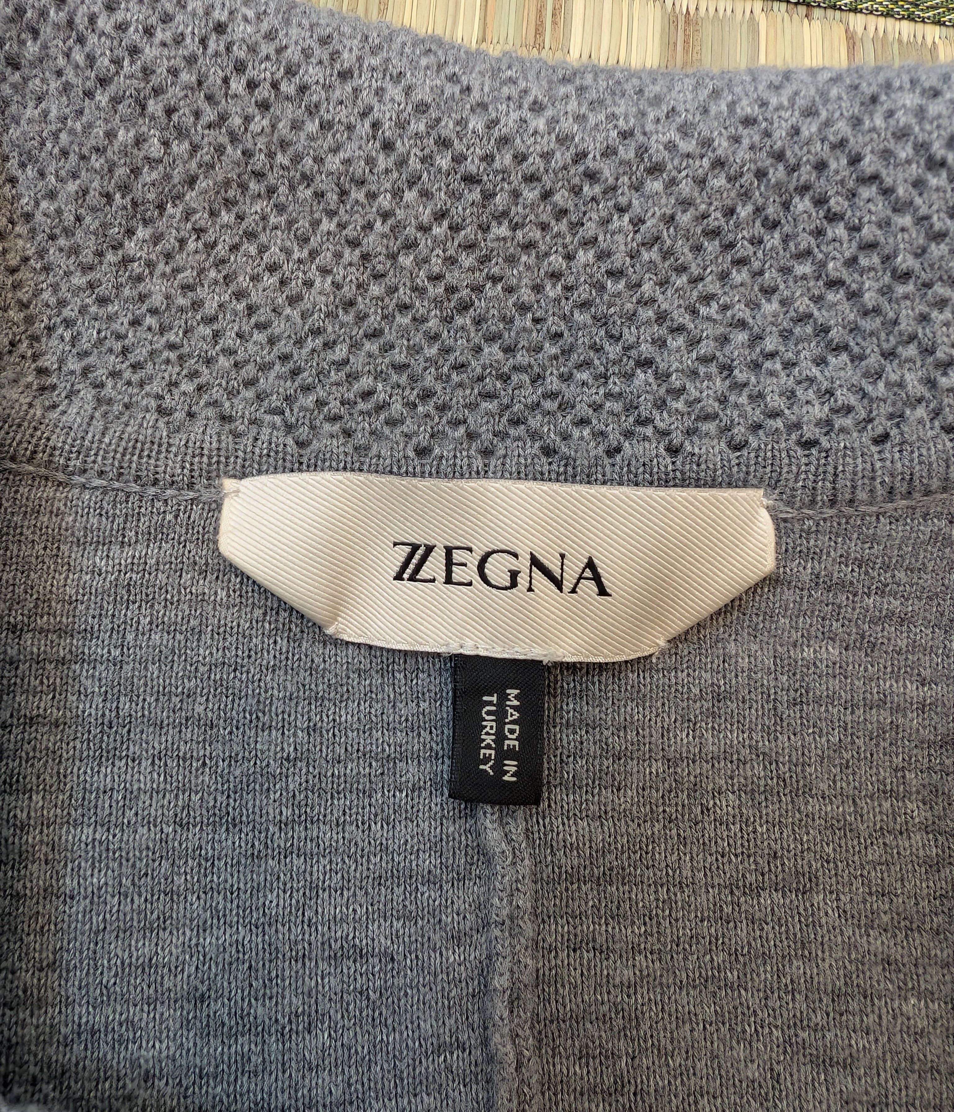 Ermenegildo Zegna Zegna Unstructured 100% Cotton Knit Blazer Made in Turkey Size 44R - 3 Thumbnail