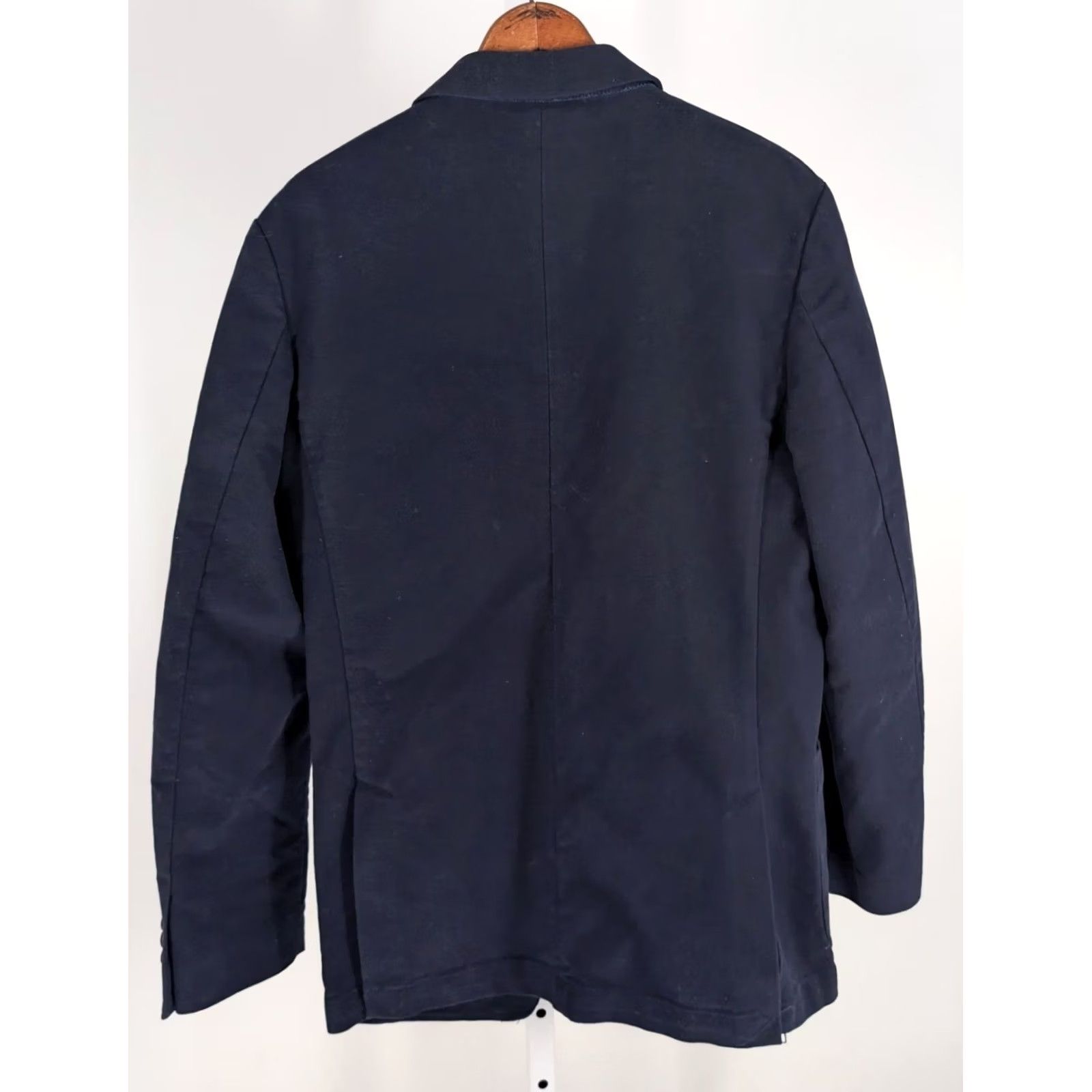J.Crew J.Crew Blazer Men's 38 Navy Blue Moleskin Stretch Patch Pocket Jacket 38 Ludlow Sport Coat Regular Length Size 38R - 3 Thumbnail