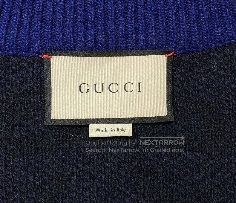 Gucci Gucci Dark blue knitted tiger head jacket Size US S / EU 44-46 / 1 - 5 Thumbnail