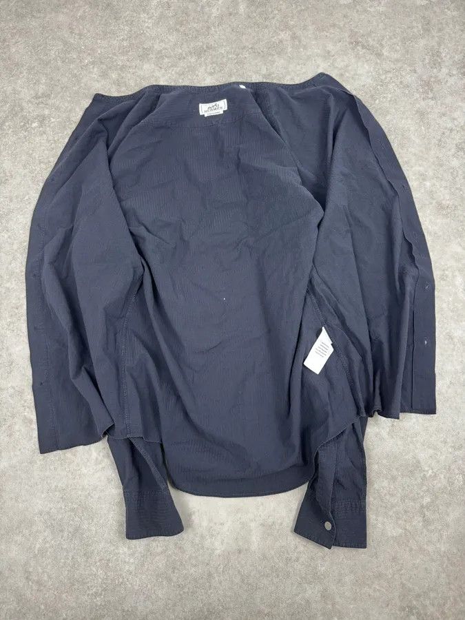 Hermes SS2002 Hermès Navy Mao Shirt Size US M / EU 48-50 / 2 - 7 Thumbnail