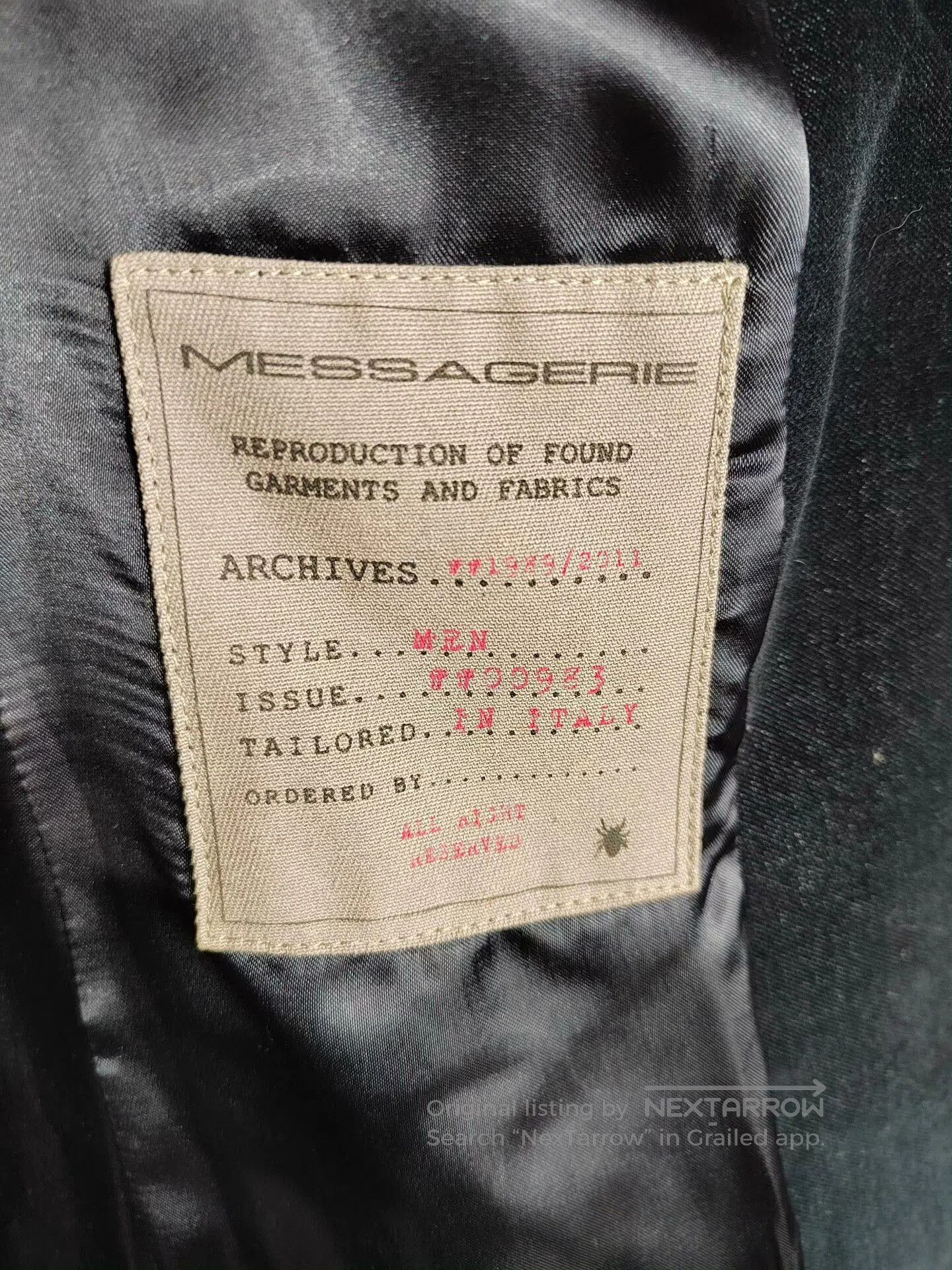 Messagerie Italian Messenger Suit Jacket for Men. Size US S / EU 44-46 / 1 - 4 Thumbnail
