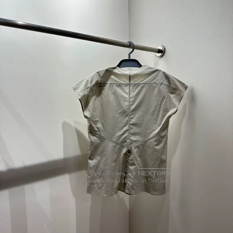 Hermes Hermes V-Neck Solid Short Sleeve Cotton Size XS / US 0-2 / IT 36-38 - 2 Thumbnail