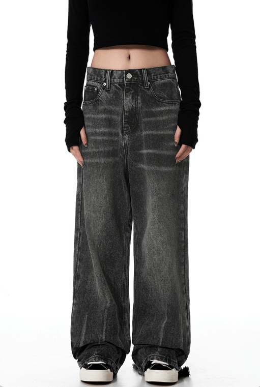 Japanese Brand × Jean American straight trendy washed loose wide-leg vintage jeans Size US 32 / EU 48 - 1 Thumbnail