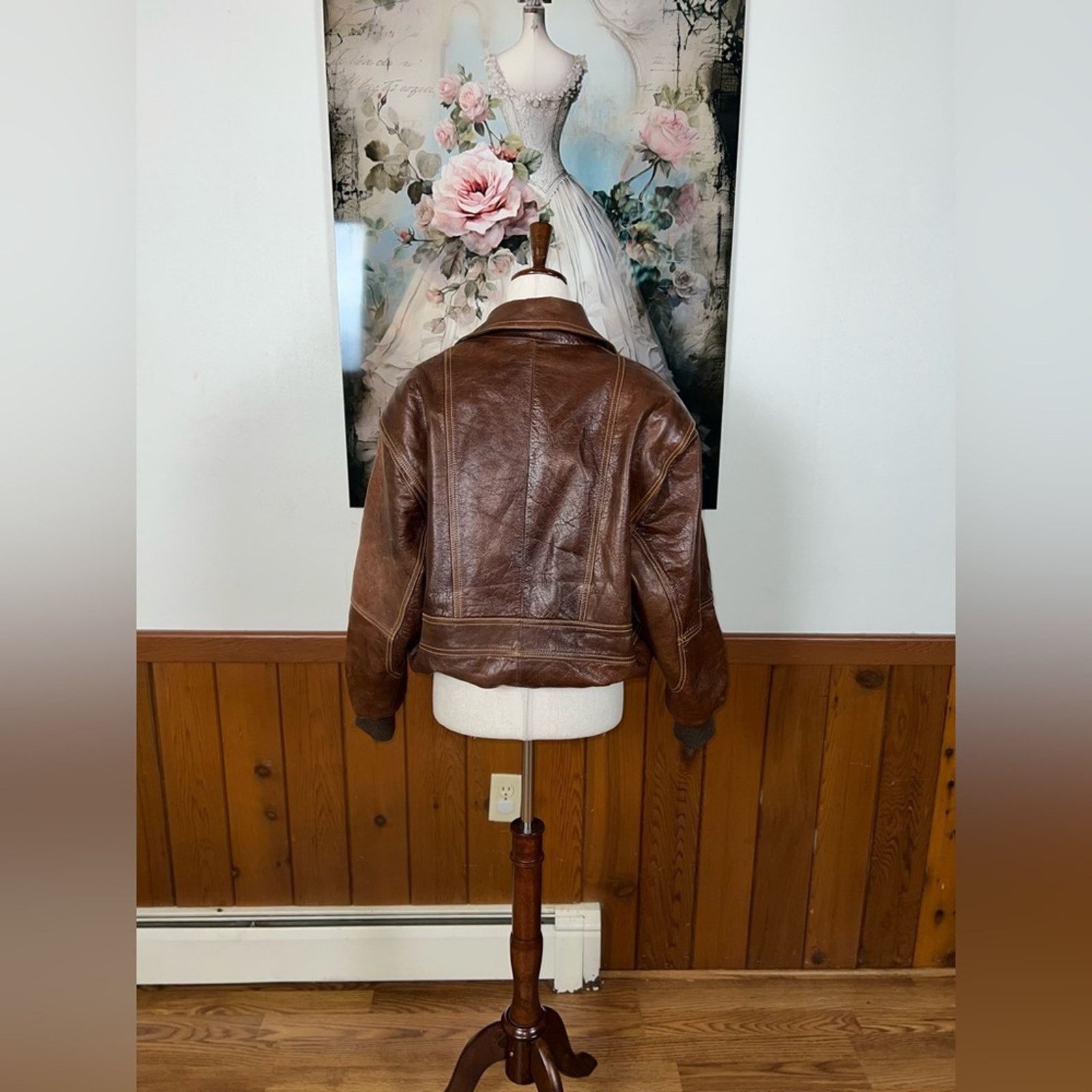 Vintage Fabulous Vintage OBR Leather Bomber Jacket! Size US M / EU 48-50 / 2 - 6 Thumbnail