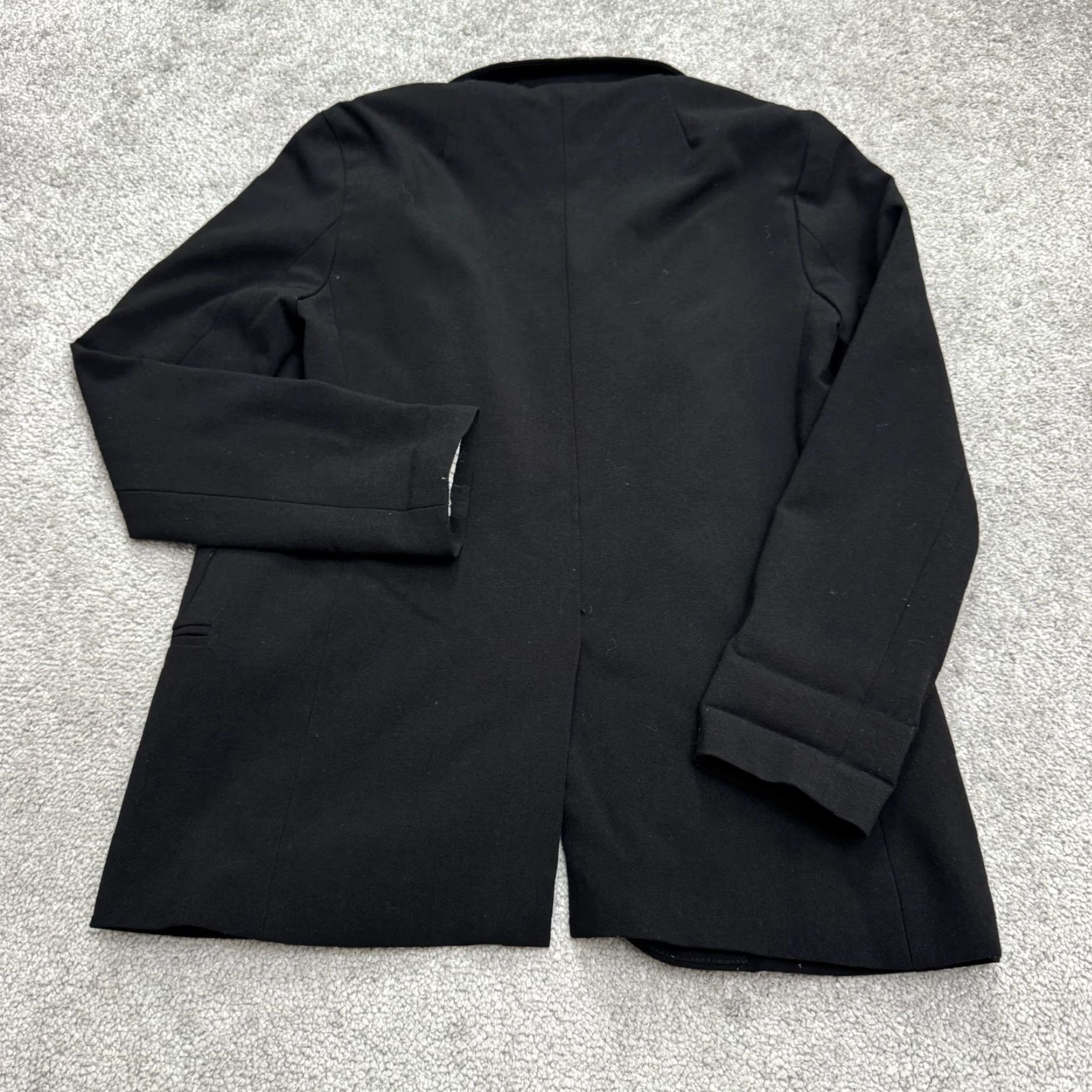 Bloomingdale's Aqua By Bloomingdale's Blazer Jacket Womens XS Black Open Front Striped Lined Size XS / US 0-2 / IT 36-38 - 2 Thumbnail
