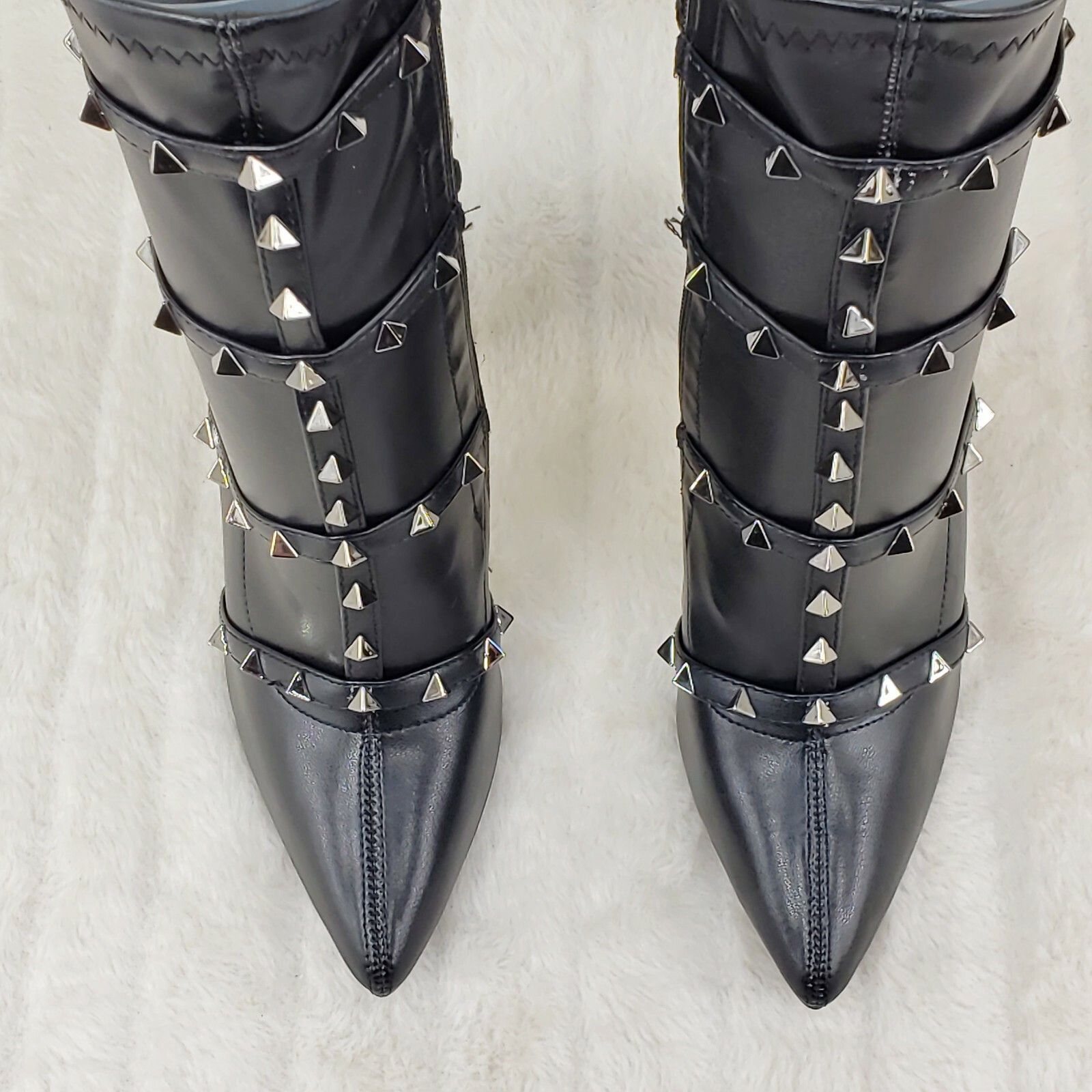 Other Mark Pyramid Stud Strap High Heel Pointy Toe Stretch Ankle B Size US 9 / IT 39 - 6 Thumbnail