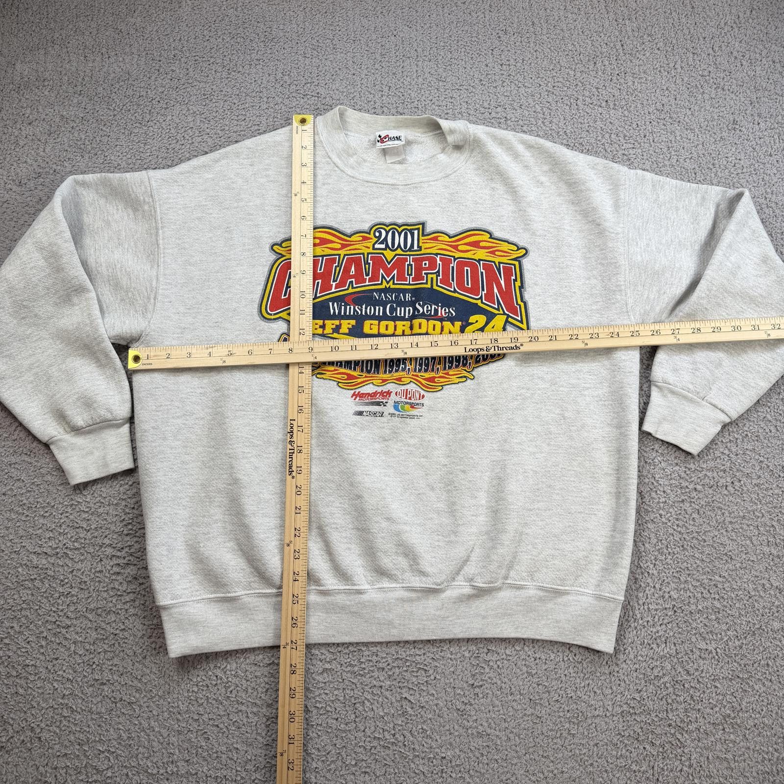 Chase Authentics Vintage 2001 Jeff Gordon NASCAR Winston Cup Sweatshirt Size US XL / EU 56 / 4 - 3 Thumbnail