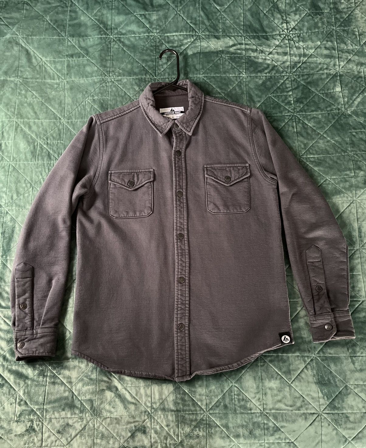 image of American Giant - Redwood Fleece Overshirt - Made In The Usa in Grey, Men's (Size Small)