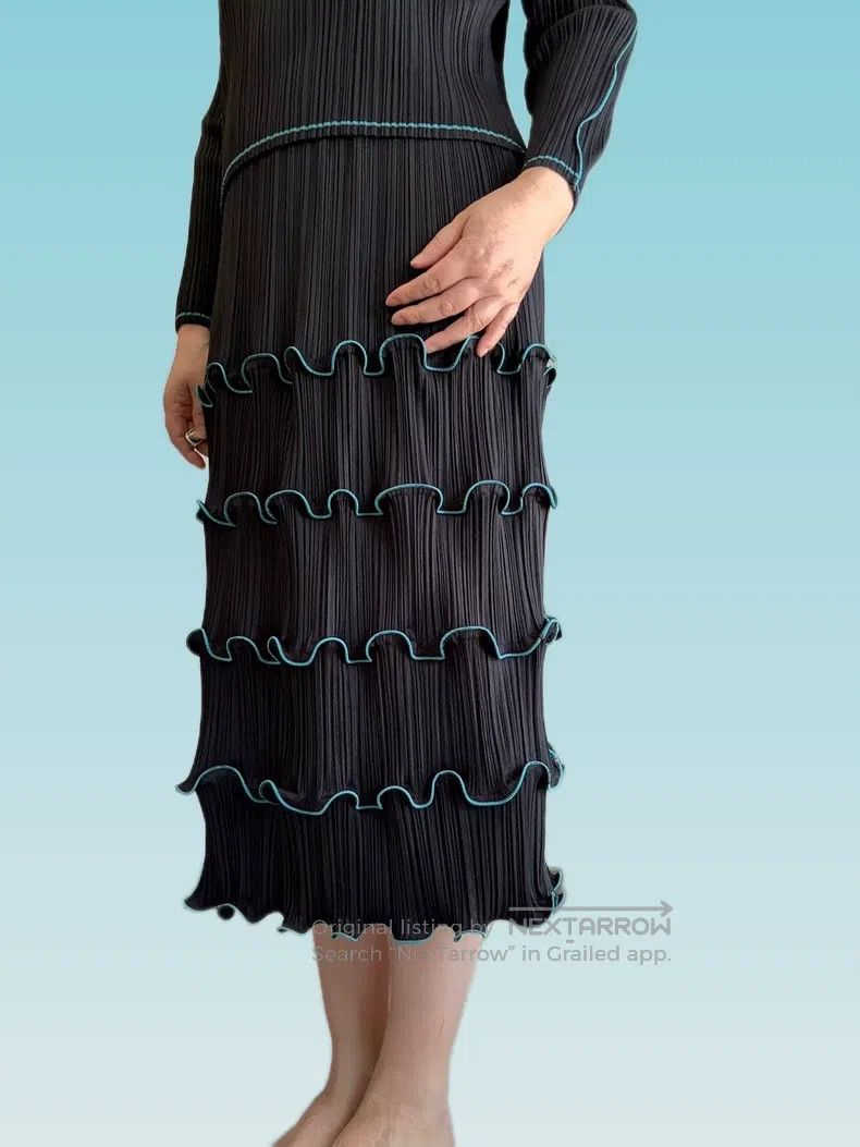 Issey Miyake Issey Miyake Lace Ruffle Tiered Skirt Set Size M / US 6-8 / IT 42-44 - 4 Thumbnail