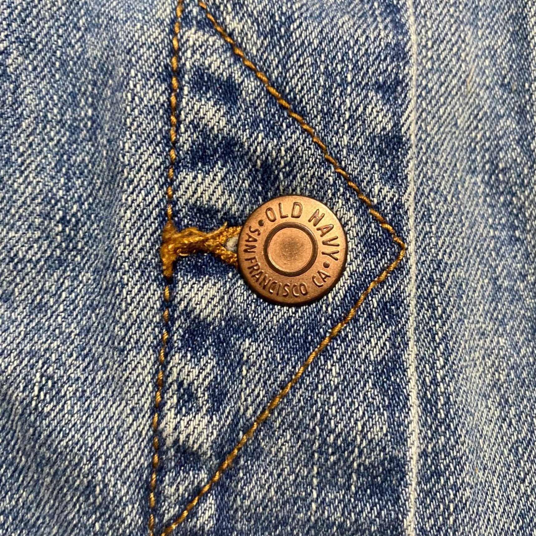 Old Navy Old Navy Womens Small Jean Jacket Blue Denim Button Up Long Sleeve Trucker Size S / US 4 / IT 40 - 4 Thumbnail