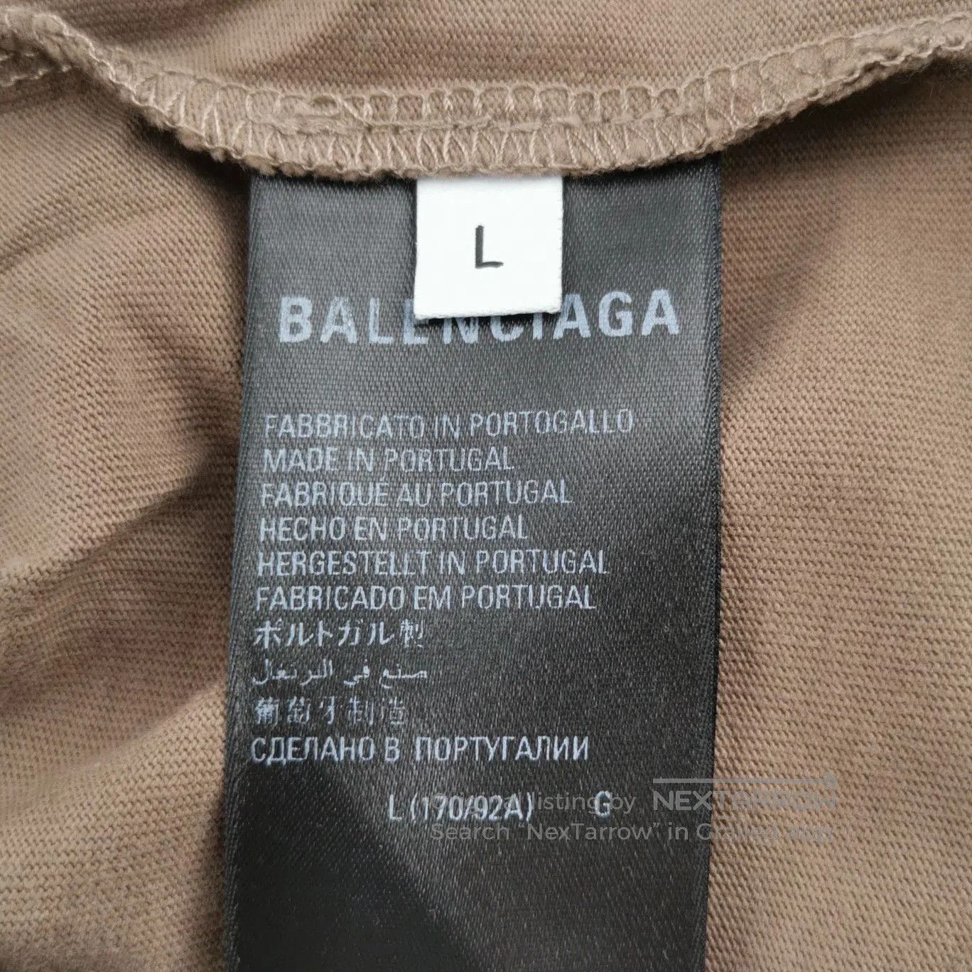 Balenciaga Balenciaga Distressed Cotton Logo Round Neck T-Shirt L. Size US L / EU 52-54 / 3 - 7 Thumbnail