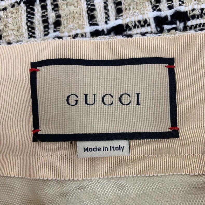 Gucci Gucci Color-blocked plaid double G buckle tweed short skirt Size 24" / US 00 / IT 34 - 5 Thumbnail