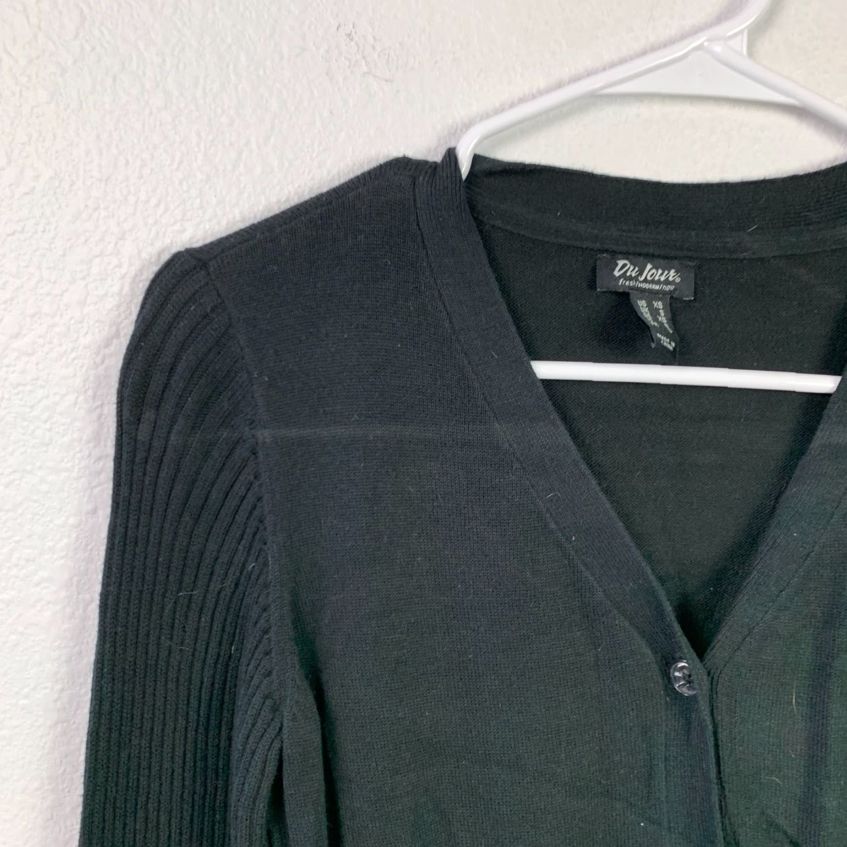 Bell Y2K Du Jour Black Goth Witchy Gothic Bell Sleeve Ribbed Sweater Dress XS Size XS / US 0-2 / IT 36-38 - 2 Thumbnail